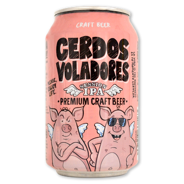 Cerveza IPA Session CERDOS VOLADORES, lata 33cl