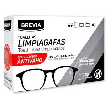 Toallitas limpia gafas Brevia 30 u