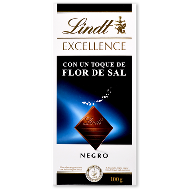Chocolate negro con caramelo-sal LINDT Excellence, tableta 100 g