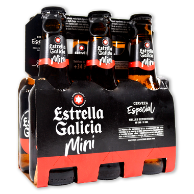 Cerveza especial ESTRELLA GALICIA, pack 6x20 cl 120 cl