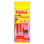 Barrita de regaliz fresa nata Filins Gatos