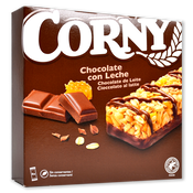 Barritas chocolate con leche Corny 6 u. de 25 g.