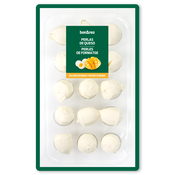 Perlas de queso con mango