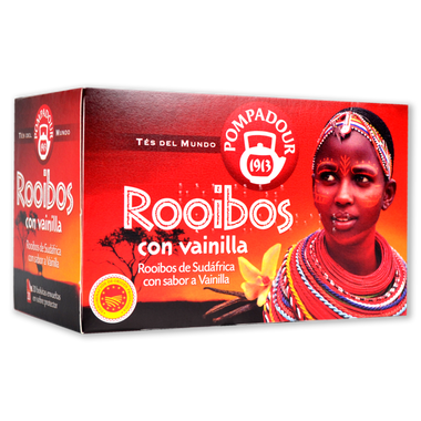 Infusión rooibos con vainilla POMPADOUR, caja 20 sobres 20 u