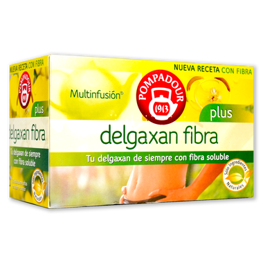 Infusión delgaxan fibra plus POMPADOUR, caja 20 uds