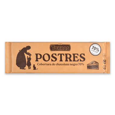 Chocolate negro 70% cacao Torras cobertura fondant 250 g