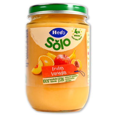 Tarrito frutas variadas Hero Solo 190 g