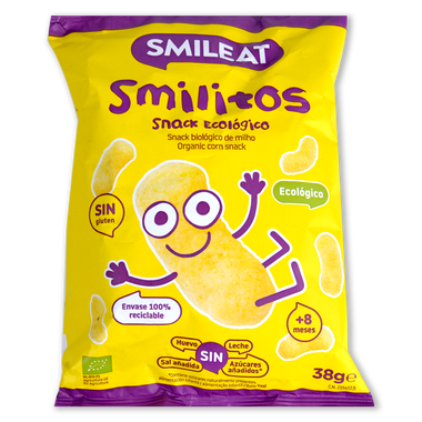 Gusanitos de maíz ecológico SMILEAT, bolsa 38 g