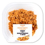 Arròs amb secret ibéric i bolets