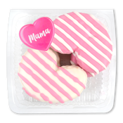 Palmeres tendres amb cobertura blanca i rosa