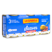 Aceitunas rellenas anchoa la Española suaves paq. de 3 u. de 50 g