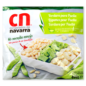 Preparado de verduras para paella