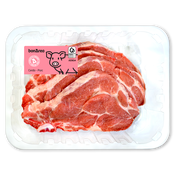 Cap de llom de porc amb os llescat