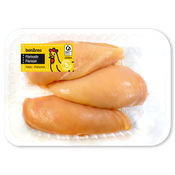 Pechuga de pollo amarillo fileteada