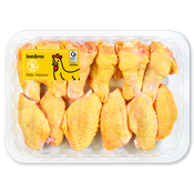 Alas de pollo amarillas partidas