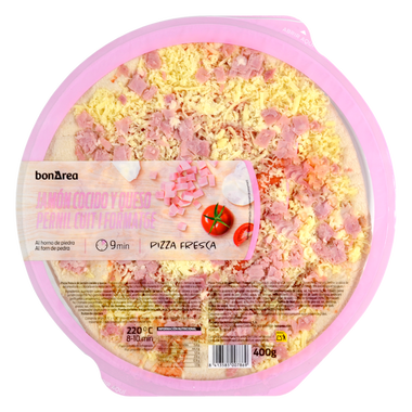 Pizza de jamón y queso 400 g
