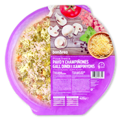 Pizza de gall dindi i xampinyons