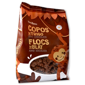 Cereales copos de trigo con chocolate