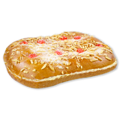 Coca San Juan rellena de crema