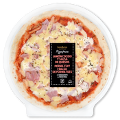 Imagen de Pizza de jamón cocido y salsa de quesos