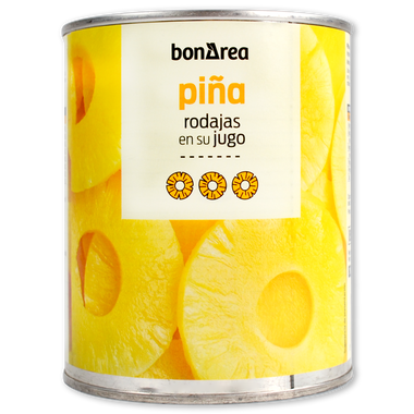 Piña a rodajas con su jugo 490 g