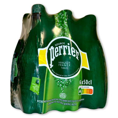 Agua con gas Perrier paq. de 6 u. de 50 cl 300 cl